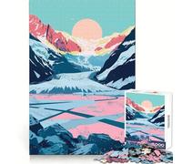 Puzzle da 1000 pezzi con tema natura,ghiacciaio dell'Alaska e ragazzi,ideale per l'allenamento,il tempo libero e la fuga dalla realtà Taglio perfetto,regalo di Natale (50x75cm)