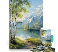 Puzzle da 1000 pezzi con tema Natura Tranquilla e Bordi Pregiati, Gioco di Abilità per la Mente, Relax, Regalo di Natale (38x52cm)