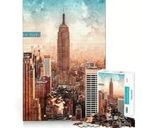 Puzzle da 1000 pezzi con tema New York,ideale per adolescenti,con incastri precisi e pezzi che non si staccano,perfetto da portare in viaggio Gioco di logica e stimolante,ideale come regalo (38x26cm)