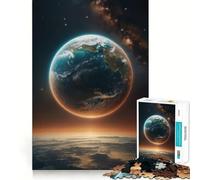 Puzzle da 1000 pezzi con tema Pianeta Terra, Spazio e Stelle per adolescenti, gioco stimolante per la mente, rilassante e divertente, con tagli precisi, ideale come regalo per le feste (50x75cm)