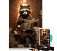 Puzzle da 1000 pezzi con tema "Procione in bagno" e giornale ideale per adolescenti Un puzzle che stimola la memoria favorisce la calma e la tranquillità Taglio di alta qualità un regalo speciale