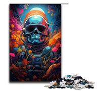 Puzzle da 1000 pezzi con tema psichedelico colorato e scheletri in tute spaziali per adulti puzzle impossibile antistress per ragazzi dai 14 anni in su 75x50 cm