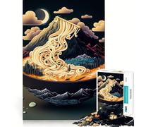 Puzzle da 1000 pezzi con tema Ramen giapponese, ideale per adulti e ragazzi, un gioco di abilità rilassante e divertente con bordi precisi, perfetto come regalo per le festività (50x75cm)