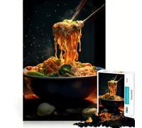 Puzzle da 1000 pezzi con tema Ramen giapponese per adulti, gioco di logica e concentrazione, ideale per momenti di relax, con taglio preciso, perfetto come regalo di Natale (50x75cm)