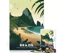 Puzzle da 1000 pezzi con tema spiaggia brasiliana per adolescenti, ideale per sviluppare la concentrazione, per un divertimento spensierato e per un regalo significativo (38x26cm)
