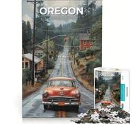 Puzzle da 1000 pezzi con tema Stati Uniti e Oregon, decorazione da parete, impegnativo da completare, ideale per rafforzare l'amore tra le coppie 38x52cm