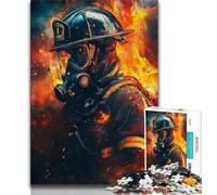 Puzzle da 1000 pezzi con tema "Vigile del fuoco" per adulti e adolescenti, giocattoli, giochi educativi, decorazione murale antistress, 50x75cm