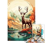 Puzzle da 1000 pezzi con tema "Vita selvatica nella foresta" sfida per l'intelligenza e la mente gioco coinvolgente regalo di compleanno o regalo per il Secret Santa (dimensioni 38x26cm)