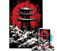 Puzzle da 1000 pezzi con tempio giapponese gioco rompicapo per adulti ideale per le vacanze a casa per passare il tempo perfetto per compleanni e Natale (dimensioni 38x26cm)