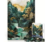 Puzzle da 1000 pezzi con tempio sulla scogliera a picco sul mare ideale per adolescenti per stimolare la memoria per il tempo libero a casa per assemblare immagini e creare un regalo delizioso