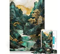 Puzzle da 1000 pezzi con tempio sulla scogliera a picco sul mare ideale per adolescenti per stimolare la memoria per il tempo libero a casa per assemblare immagini e creare un regalo delizioso