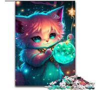 Puzzle da 1000 pezzi con tenero drago in legno rompicapo ad alta difficoltà per adolescenti 50x75cm ideale come regalo di compleanno festa Natale Halloween.