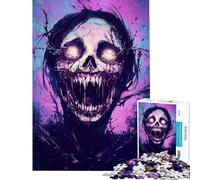 Puzzle da 1000 pezzi con teschi luminosi e urla ideale per adulti famiglie vacanze a casa regali unici per compleanni e Natale (dimensioni 50x75cm)