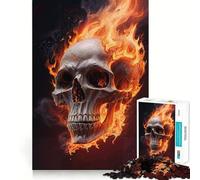 Puzzle da 1000 pezzi con teschio, calore e potenza, ideale per adulti, regalo di logica fine, svago delicato, bordi puliti, regalo adorabile 38x52cm