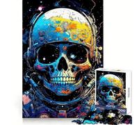 Puzzle da 1000 pezzi con teschio di astronauta nello spazio, ideale per ragazzi, per un allenamento intelligente, un momento di relax e un taglio perfetto, perfetto come regalo di Natale (38x26cm)