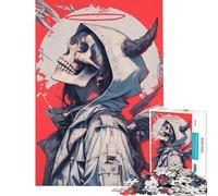 Puzzle da 1000 pezzi con teschio e angelo difficile e stimolante che richiede analisi e logica Giocattolo fai-da-te per ragazzi dai 14 anni in su (50x75cm)