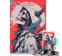 Puzzle da 1000 pezzi con teschio e angelo per adolescenti, ideale per stimolare la memoria, calmare la mente e creare opere d'arte nitide 38x52cm