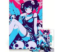 Puzzle da 1000 pezzi con teschio e angelo per adulti Allenamento mentale,gioco,incastro perfetto,nessun pezzo si stacca alleviare lo stress (38x52cm)