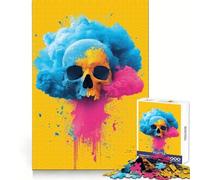 Puzzle da 1000 pezzi con teschio e polvere colorata, ideale per adolescenti Un gioco intelligente e divertente da assemblare, un'opera d'arte 50x75cm
