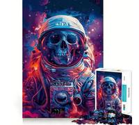 Puzzle da 1000 pezzi con teschio e spazio cosmico per adolescenti, gioco di logica e svago, con bordi sottili, regalo speciale 38x52cm