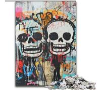 Puzzle da 1000 pezzi con teschio in stile Basquiat per adulti e ragazzi, modello da assemblare, ideale come regalo per tutta la famiglia, adatto per bambini di età compresa tra 26 e 38cm