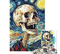 Puzzle da 1000 pezzi con teschio in una notte stellata ideale per adolescenti perfetto per una sfida di velocità a mano libera per compleanni e Natale Un gioco stimolante per l'intelligenza e la mente