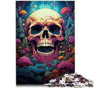 Puzzle da 1000 pezzi con teschio per adulti, gioco di famiglia per bambini dai 14 anni in su, aiuta ad allenare il cervello e la forza dipendente favorisce la pazienza 26 x 38 cm