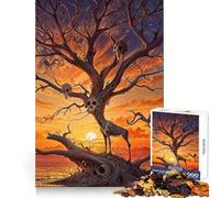 Puzzle da 1000 pezzi con teschio, ramo, radice e animali, ideale per adolescenti Un'attività rilassante e stimolante per la memoria Un'opera d'arte nitida e raffinata 50x75cm