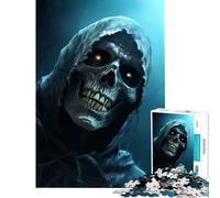 Puzzle da 1000 pezzi con teschio spettrale gioco divertente e coinvolgente per coltivare la pazienza rilassante e antistress ideale come regalo (dimensioni 50x75cm)