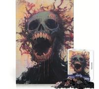 Puzzle da 1000 pezzi con teschio urlante per adolescenti, facile da assemblare, per il tempo libero, con taglio preciso, regalo di Babbo Natale (50x75cm)