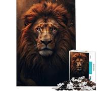 Puzzle da 1000 pezzi con testa di leone difficile e stimolante che richiede analisi e logica Giocattolo fai-da-te per ragazzi dai 14 anni in su (50x75cm)