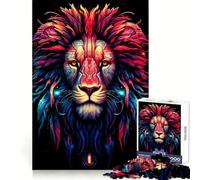 Puzzle da 1000 pezzi con testa di leone rosso per adulti e ragazzi, gioco di logica solido, silenzioso e divertente, taglio di precisione, Babbo Natale, scegli il tuo desiderio (50x75cm)