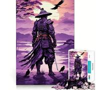 Puzzle da 1000 pezzi con testa di samurai arrabbiata,divertente per allenare la mente,con incastri precisi e senza spazi vuoti,ideale per creare un legame speciale con i propri cari (50x75cm)