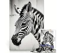 Puzzle da 1000 pezzi con texture zebrata grunge per adolescenti, ideale per stimolare la chiarezza mentale, un passatempo piacevole e un regalo perfetto per le vacanze (50x75cm)