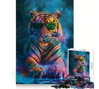 Puzzle da 1000 pezzi con tigre dipinta a colori vivaci, ideale per ragazzi, un gioco che stimola la mente Design accogliente e rilassante, perfetto per l'assemblaggio e come regalo 50x75cm