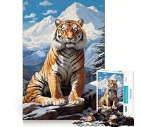 Puzzle da 1000 pezzi con tigre e altri animali selvatici, ideale per ragazzi, un gioco stimolante per la mente, perfetto per attività domestiche e regali affettuosi 38x52cm