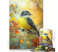 Puzzle da 1000 pezzi con tiranno giallo su ramo per adulti, esercizio mentale, divertimento tranquillo, dimensioni perfette, regalo di Natale (38x52cm)