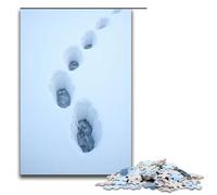 Puzzle da 1000 pezzi con tracce di volpe delle nevi per adulti puzzle impossibile antistress per adolescenti dai 14 anni in su 1000 pezzi (75x50 cm)