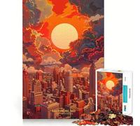 Puzzle da 1000 pezzi con tramonto a Baltimora, Maryland, USA, ideale per adolescenti Migliora la memoria e il tempo libero Pezzo unico con Babbo Natale 50x75cm