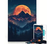 Puzzle da 1000 pezzi con tramonto in montagna per adolescenti, ideale per migliorare la memoria, hobby tranquillo, bordi precisi, regalo di compleanno (38x52cm)