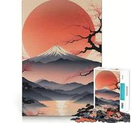 Puzzle da 1000 pezzi con tramonto in montagna per adolescenti, ideale per rafforzare la memoria, perfetto per la casa e il tempo libero, con bordi netti, un regalo prezioso (50x75cm)