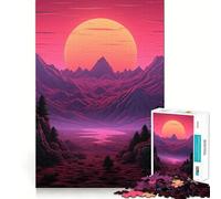 Puzzle da 1000 pezzi con tramonto su una catena montuosa ideale per adolescenti stimola la creatività è un gioco facile e rilassante perfetto per il tempo libero e per creare