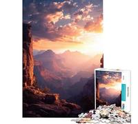 Puzzle da 1000 pezzi con tramonto sul Grand Canyon Un gioco avvincente per coltivare la pazienza rilassante e stimolante ideale come regalo educativo per il Secret Santa (dimensioni 38x26cm)