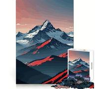 Puzzle da 1000 pezzi con tramonto sulla cima di una montagna per adulti, ideale per migliorare la memoria, per momenti di relax e per un assemblaggio rilassante (38x26cm) Regalo di alta qualità