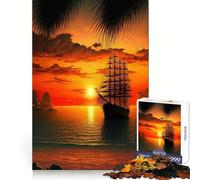 Puzzle da 1000 pezzi con tramonto sulla spiaggia per adolescenti, ideale per sviluppare capacità analitiche, per il tempo libero consapevole e per le vacanze (38x26cm)