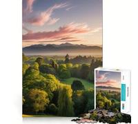 Puzzle da 1000 pezzi con tramonto sulla valle di montagna per adolescenti, migliora la memoria, hobby tranquillo, bordi precisi, regalo di compleanno (38x26cm)