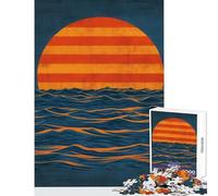 Puzzle da 1000 pezzi con tramonto sull'oceano ideale per divertirsi in casa passare il tempo decorare la casa e rafforzare l'amore tra le coppie (52x38cm)