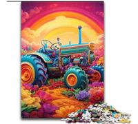 Puzzle da 1000 pezzi con trattore colorato, per adulti, ideale per il divertimento in famiglia, regalo perfetto per feste e compleanni. Dimensioni: 38x26cm.