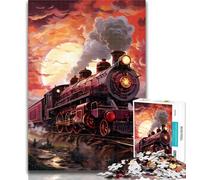 Puzzle da 1000 pezzi con treno colorato, puzzle da 1000 pezzi per adolescenti, regali per amici e familiari per età 14 anni 26x38cm