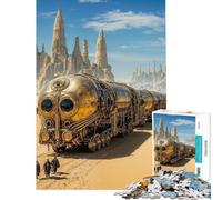Puzzle da 1000 pezzi con treno steampunk nel deserto Aiuta ad allenare la mente decora la casa e gioca in famiglia Adatto a partire dai 14 anni 38x26cm